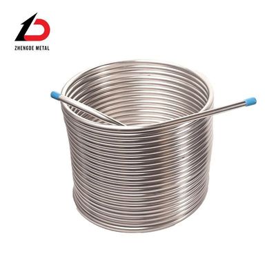 Pipe d'échangeur de chaleur en acier inoxydable à eau de distillation tube chauffant tube d'échangeur de chaleur en acier inoxydable bobine de tube pour personnalisé