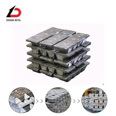 Ingot de zinc non allié à haute pureté 99,9% 99,8% 99,7% pour produits chimiques médicaux